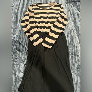 Striped mid dress